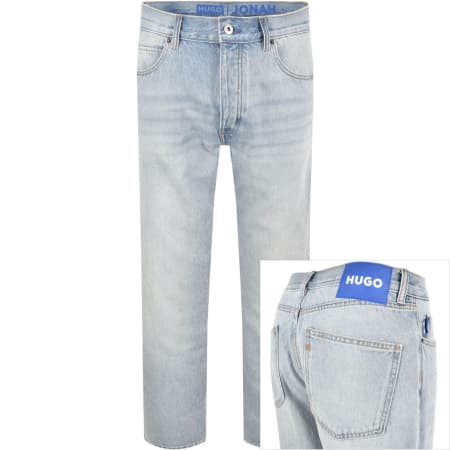 Product Image for HUGO Blue Straight Fit Jonah Light Wash Jeans