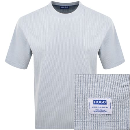 Product Image for HUGO Blue Nuwaffle T Shirt Blue