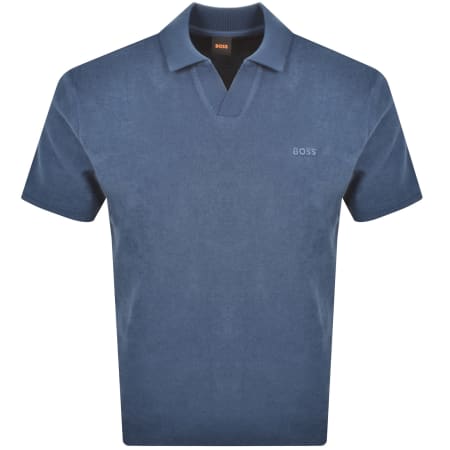 Product Image for BOSS Double Towel Polo Shirt Blue