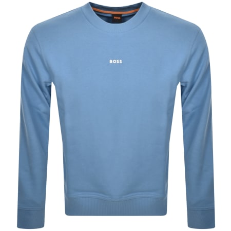 Product Image for BOSS We Small Crew Neck Sweatshirt Blue