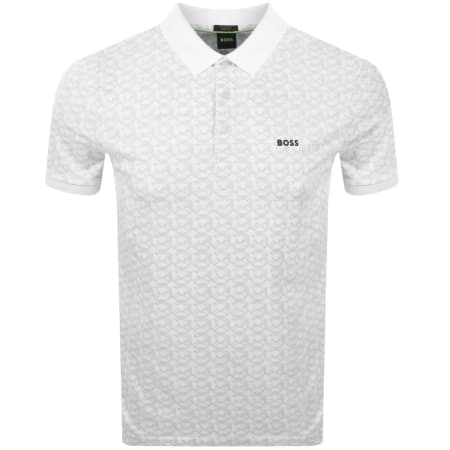 Product Image for BOSS Paddy Striped Polo T Shirt White