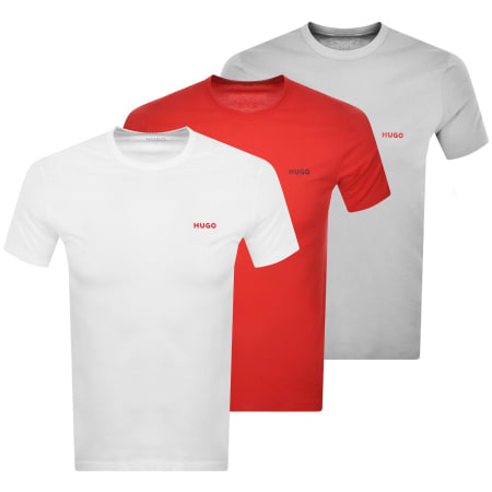 Product Image for HUGO 3 Pack Crew Neck T Shirts