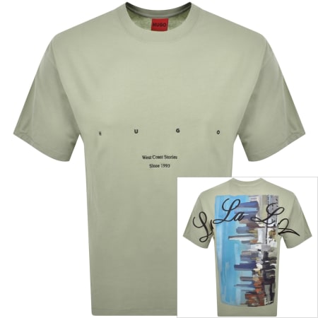 Product Image for HUGO Duwrite T Shirt Green