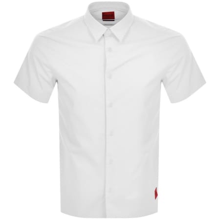 Product Image for HUGO Short Sleeved Ebor Shirt White