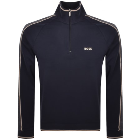 Product Image for BOSS Quarter Zip Jacket Blue