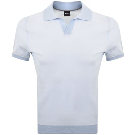 Product Image for BOSS H Jianluca Knit Polo Pastel Blue