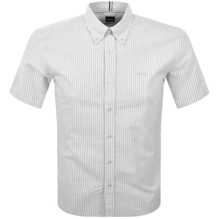 Product Image for BOSS Short Sleeve Roan Striped Shirt Beige