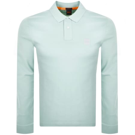 Product Image for BOSS Long Sleeve Passerby Polo T Shirt Green