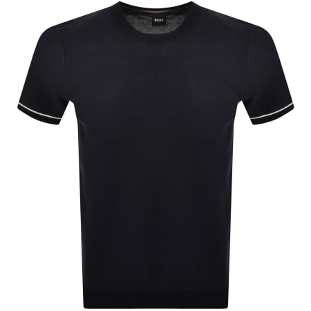 Product Image for BOSS H Jianluca Knit T Shirt Dark Blue