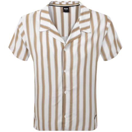 Product Image for BOSS Short Sleeve Beach Shirt Natural White