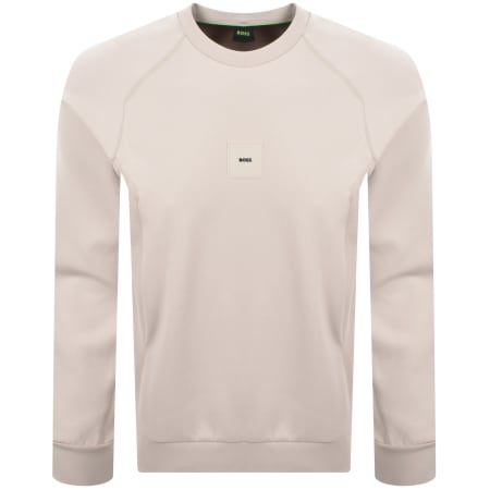 Product Image for BOSS Salbo Rib Sweatshirt Beige