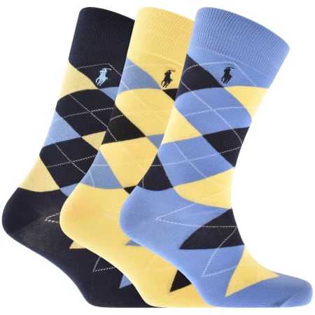Product Image for Ralph Lauren 3 Pack Crew Socks Blue