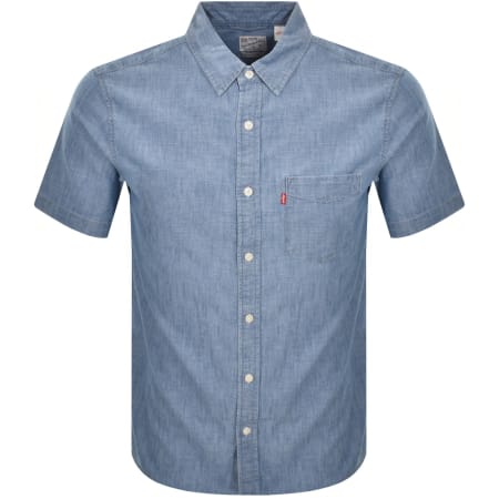 Product Image for Levis Sunset 1 Pocket Short Sleeved Shirt Blue