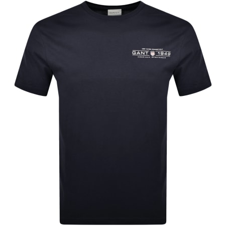 Product Image for Gant Printed Graphic T Shirt Blue