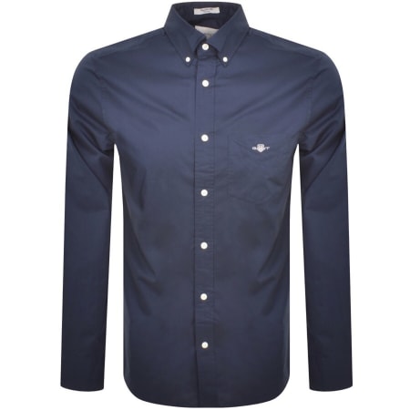 Product Image for Gant Poplin Long Sleeved Shirt Navy