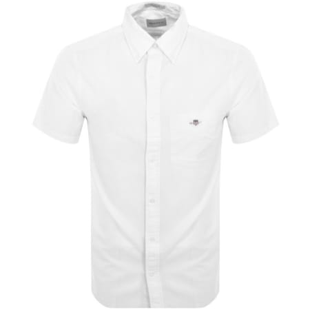 Product Image for Gant Poplin Short Sleeved Shirt White