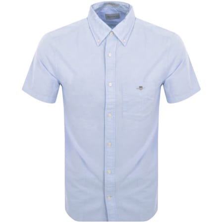 Product Image for Gant Poplin Short Sleeved Shirt Blue