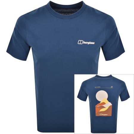 Product Image for Berghaus Rolling Peaks Logo T Shirt Navy