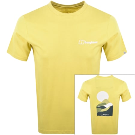 Product Image for Berghaus Rolling Peaks Logo T Shirt Yellow