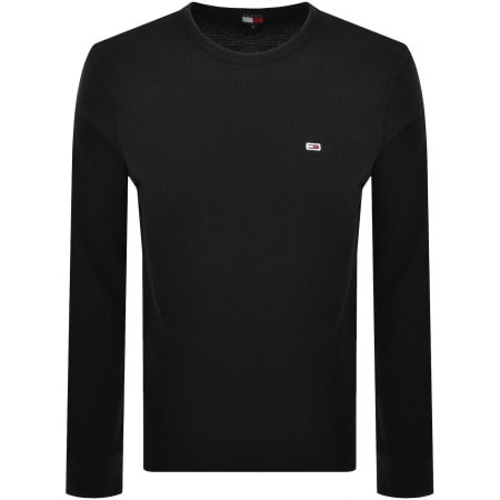 Product Image for Tommy Jeans Slim Fit Waflle T Shirt Black