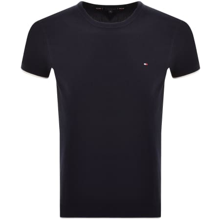 Product Image for Tommy Hilfiger Tipped Knit Tee Navy
