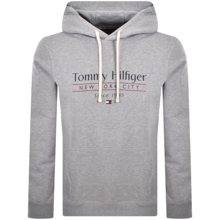 Product Image for Tommy Hilfiger Logo Center Stack Hoodie Grey