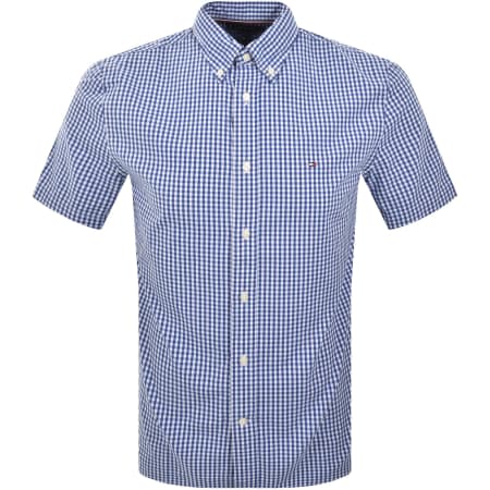 Product Image for Tommy Hilfiger Flex Poplin Short Sleeve Shirt Blue