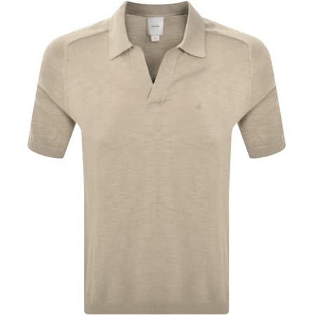 Product Image for Calvin Klein Knit Polo T Shirt Beige