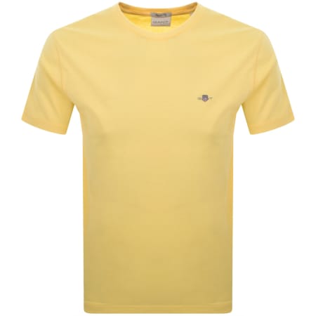 Product Image for Gant Regular Fit Shield T Shirt Banana Yellow