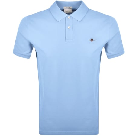 Product Image for Gant Shield Pique Polo T Shirt Blue