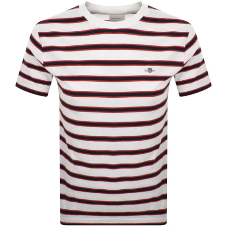 Product Image for Gant Striped T Shirt Eggshell White