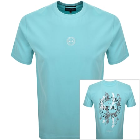 Product Image for Marshall Artist Camo Erosion T Shirt Aqua Blue