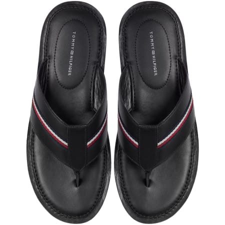Product Image for Tommy Hilfiger Leather Flip Flops Black