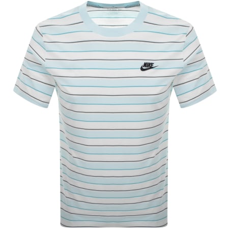 Product Image for Nike Club Stripe T Shirt Blue