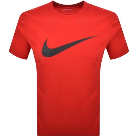 Product Image for Nike Crew Neck Icon Swoosh T Shirt Red