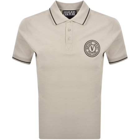 Product Image for Versace Jeans Couture V Emblem Polo T Shirt Brown