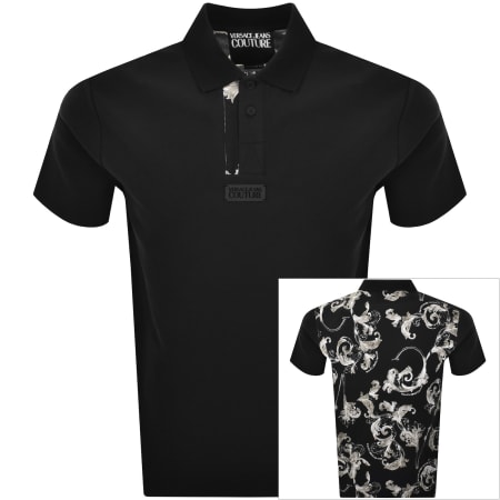 Product Image for Versace Jeans Couture Barocco Polo T Shirt Black