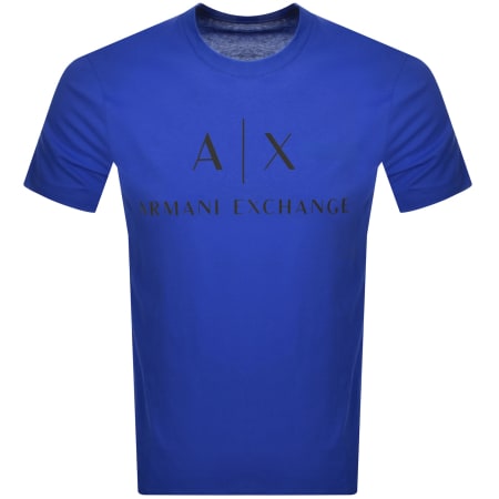 Product Image for Armani Exchange Slim Fit Logo T Shirt Blue