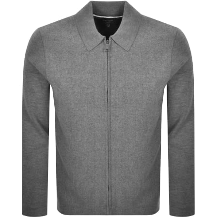 Product Image for Ted Baker Herringbone Zip Through Jumper Grey