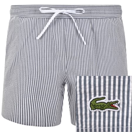 Product Image for Lacoste Striped Swim Shorts Blue And White