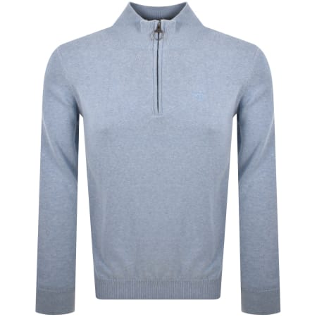 Product Image for Barbour Half Zip Knit Jumper Blue