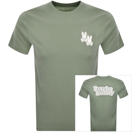 Product Image for Psycho Bunny Elliot Graphic Logo T Shirt Green