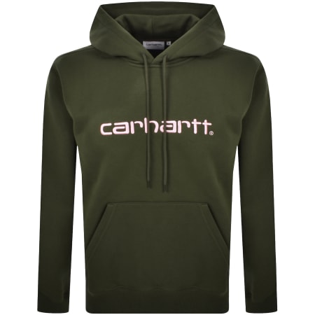 Product Image for Carhartt WIP Logo Hoodie Green