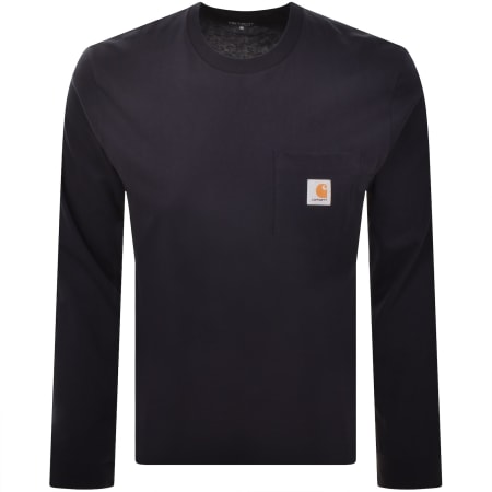 Product Image for Carhartt WIP Pocket Long Sleeved T Shirt Navy