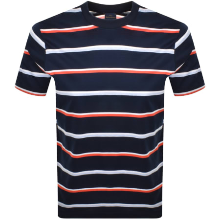 Product Image for Paul And Shark Short Sleeve Stripe T Shirt Blue