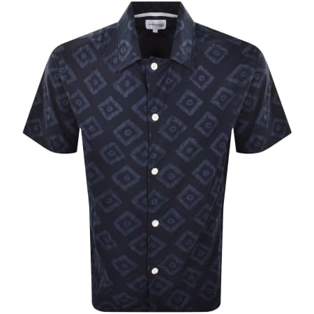 Product Image for Norse Projects Mads Batik Short Sleeve Shirt Navy