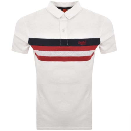 Product Image for Superdry Stripes Polo T Shirt White