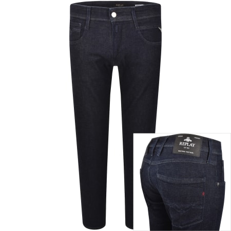 Product Image for Replay Anbass Slim Fit Dark Wash Jeans Blue