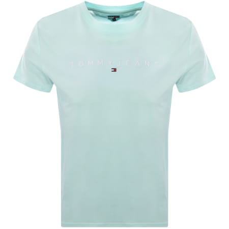 Product Image for Tommy Jeans Linear Logo T Shirt Green