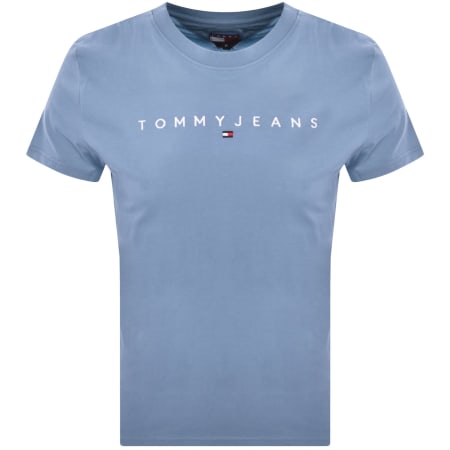 Product Image for Tommy Jeans Linear Logo T Shirt Blue